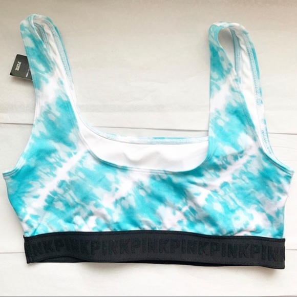Pink by Victoria Secrets Sports Bra Blue Tie Dye - Picture 3 of 7